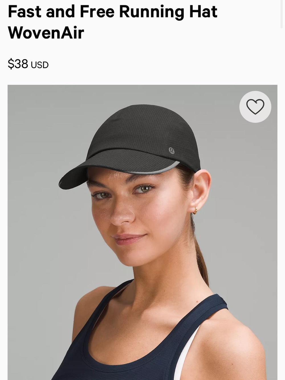lululemon athletica Fast and Free WovenAir Hat - Black
